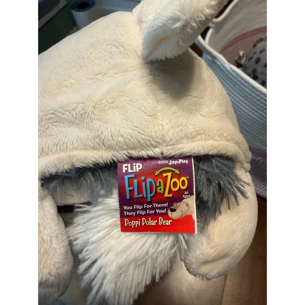 FlipaZoo Poppi Polar Bear Asher Husky Reversible Plush 2 in 1 Jay@Play 2015